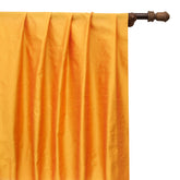Saffron Orange Art Silk Curtain Panels