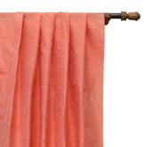 Coral Orange Art Silk Curtain Panels