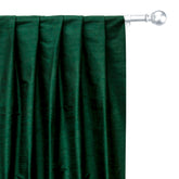 Dark Green Silk Dupioni Curtain Panels