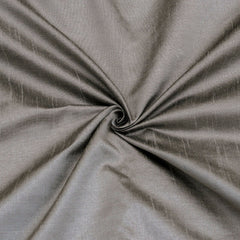 Metallic Warm Silver Art Silk Curtain Panels