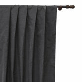 Charcoal Grey Art Silk Curtain Panels