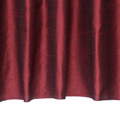 Deep Red Art Silk Curtain Panels
