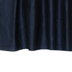 Navy Blue Art Silk Curtain Panels