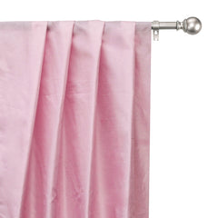 Soft Pink Art Silk Curtain Panels
