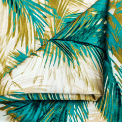 The Green Field Satin Fabric By The Yard