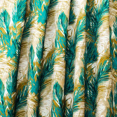 The Green Field Satin Fabric By The Yard