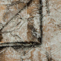 Antique Hexagons Foil Jacquard Fabric By The Yard