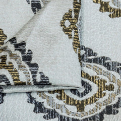 Gold And Grey Jacquard Fabric By The Yard