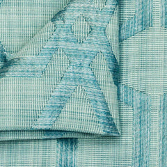 Aqua Blue Jacquard Fabric By The Yard