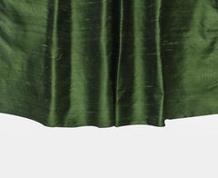 Moss Green Silk Dupioni Curtain Panels