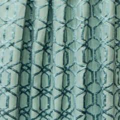Aqua Blue Jacquard Fabric By The Yard