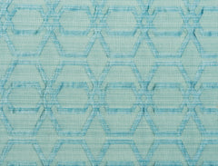 Aqua Blue Jacquard Fabric By The Yard