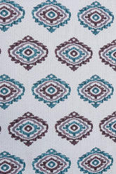 Burgundy And Teal Jacquard Fabric By The Yard