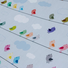 Cute Birds Kids Cotton Fabric By The Yard