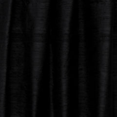 Black Pure Silk Dupioni Curtain Panels