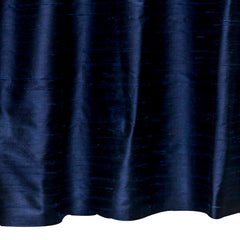 Navy Blue Pure Silk Dupioni Curtain Panels