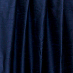 Navy Blue Pure Silk Dupioni Curtain Panels