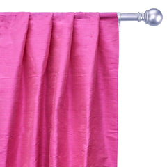 Bubblegum Pink Pure Silk Dupioni Curtain Panels