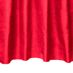 Blood Red Pure Silk Dupioni Curtain Panels