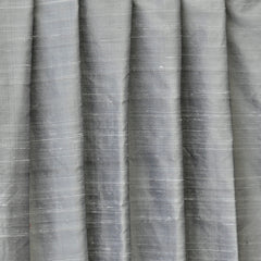 Grey Silk Dupioni Curtain Panels
