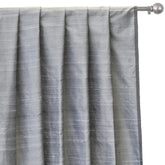 Grey Silk Dupioni Curtain Panels