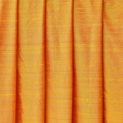 Saffron Orange Silk Dupioni Curtain Panels