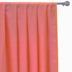 Pink And Gold Silk Dupioni Curtain Panels