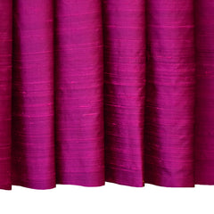 Dark Fuchsia Pink Silk Dupioni Curtain Panels