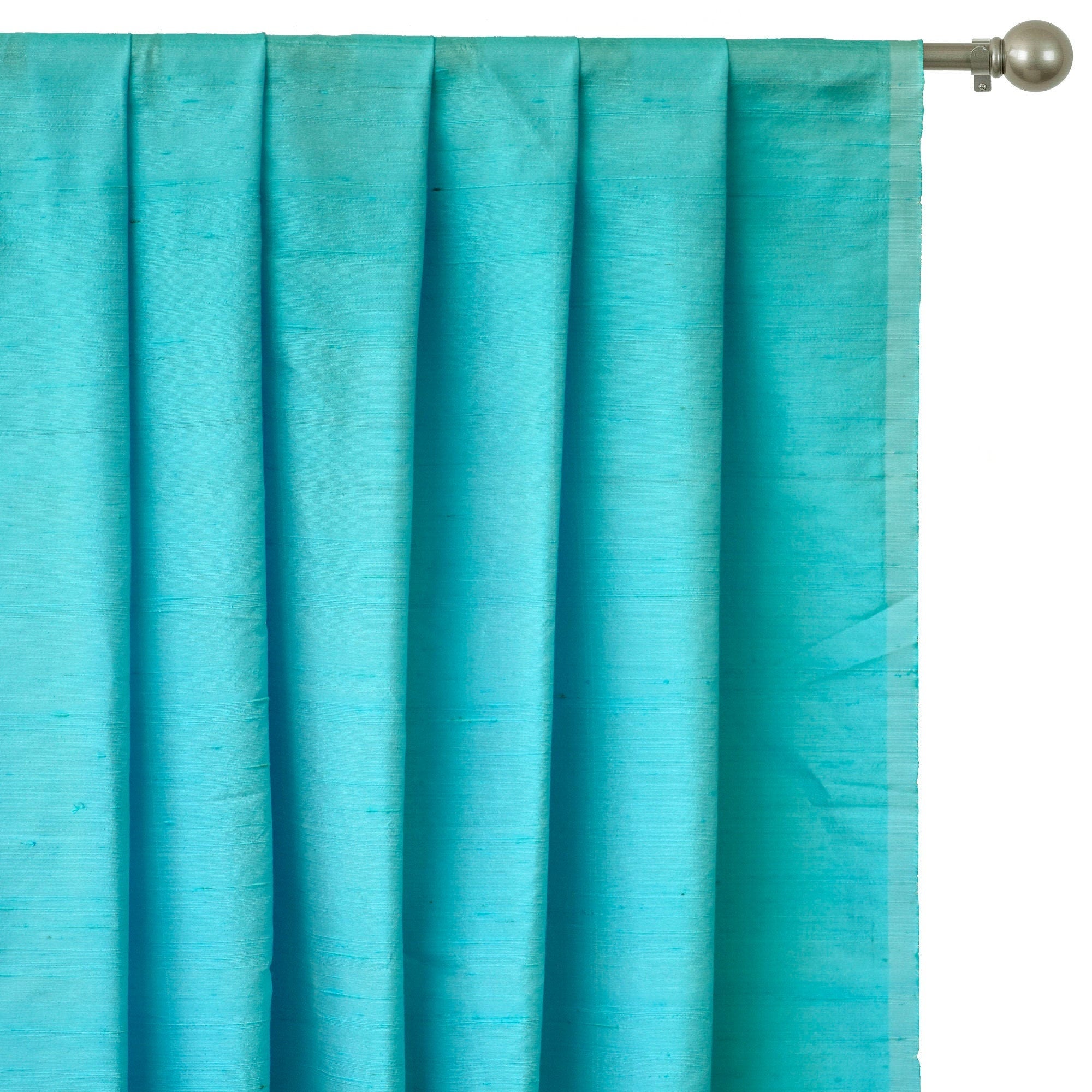 Sea Green Silk Dupioni Curtain Panels