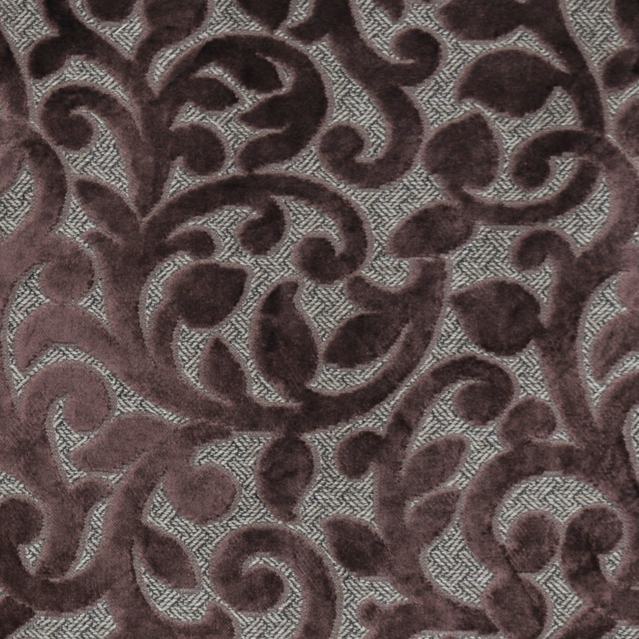 Brown Jacquard Velvet Flower Jacquard Velvet Fabric By The Yard