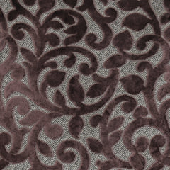 Brown Jacquard Velvet Flower Jacquard Velvet Fabric By The Yard