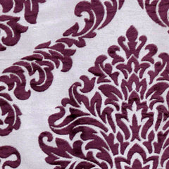 Purple Burntout Velvet Fabric By The Yard
