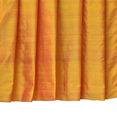 Saffron Orange Silk Dupioni Curtain Panels