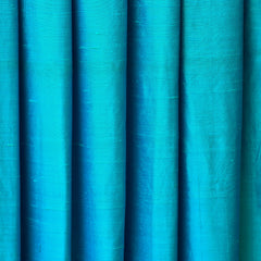 Ocean Blue Silk Dupioni Curtain Panels