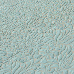 Teal Jacquard Fabric By The Yard