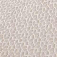 Cream Hexagon Jacquard Fabric By The Yard