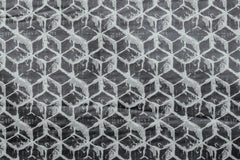 Gray Blocks Jacquard Fabric By The Yard