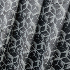 Gray Blocks Jacquard Fabric By The Yard