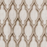 Beige Ogee Jacquard Fabric By The Yard
