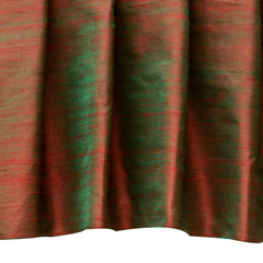 Red & Green Silk Dupioni Curtain Panels