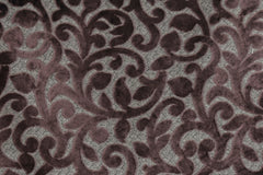 Brown Jacquard Velvet Flower Jacquard Velvet Fabric By The Yard