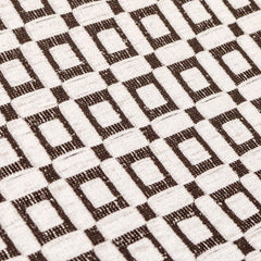 Brown Blocks Jacquard Velvet Fabric By The Yard