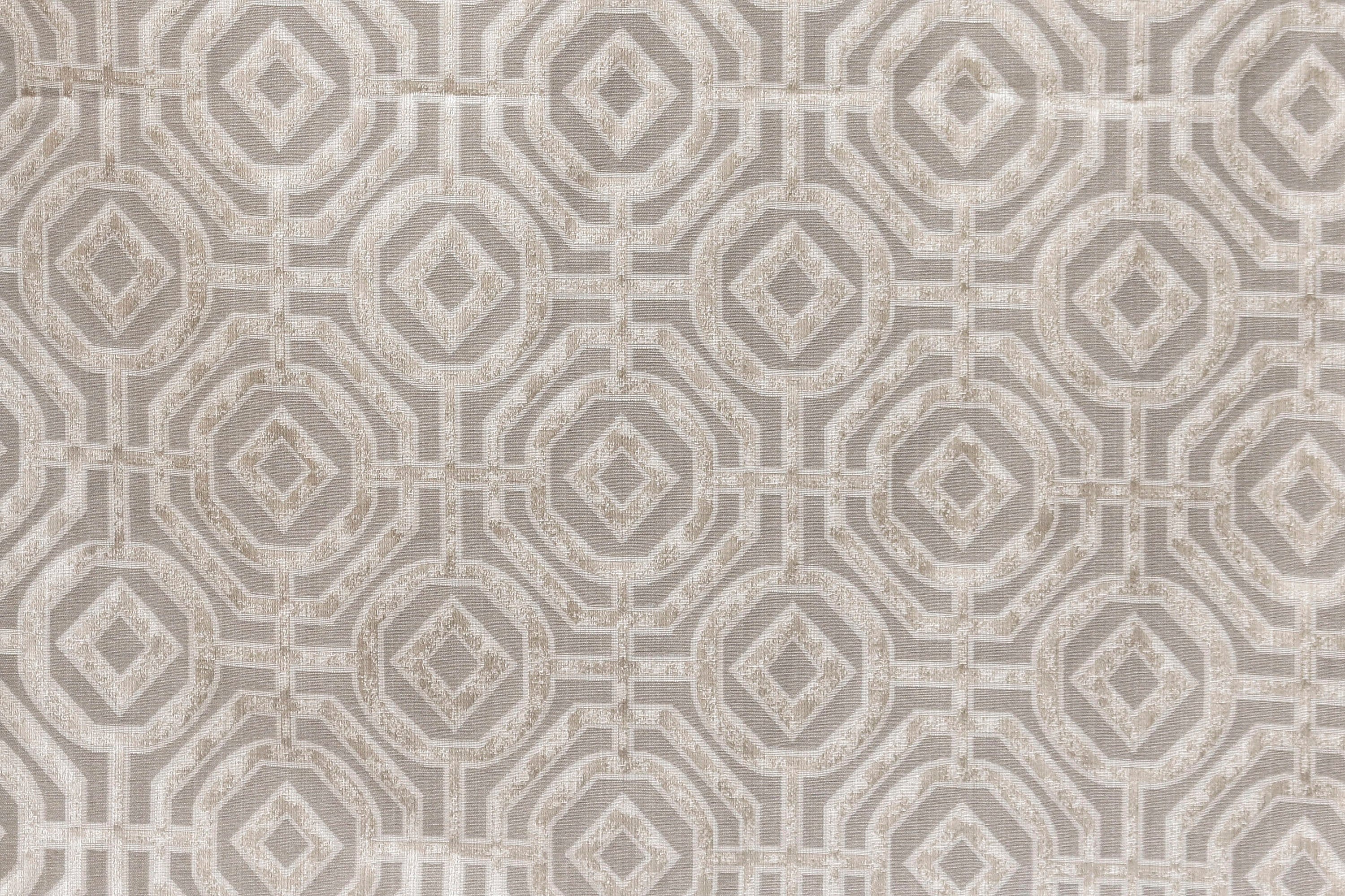 110" Wide Double Width Beige Jacquard Fabric By The Yard