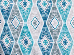 Blue Egyptian Cotton Fabric By The Yard