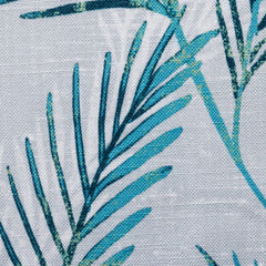 Turquoise Blue Shrubs Cotton Fabric By The Yard
