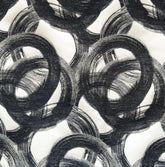 Midnight Circles Jacquard Velvet Fabric By The Yard
