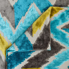 Chartreuse Jacquard Velvet Fabric By The Yard