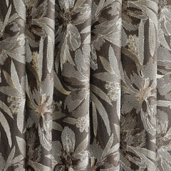 Brown Flower Wool Fabric By The Yard