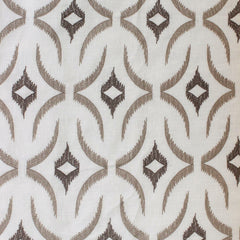 Off White, Brown Sheer Fabric By The Yard