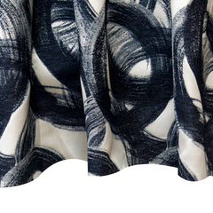 Midnight Circles Jacquard Velvet Fabric By The Yard